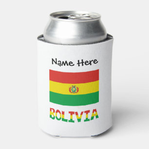 Bolivia Bolivian Flag Personalised  Can Cooler