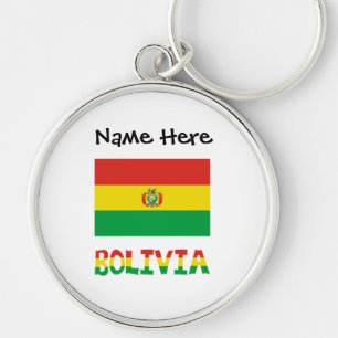 Bolivia Bolivian Flag Personalised Key Ring