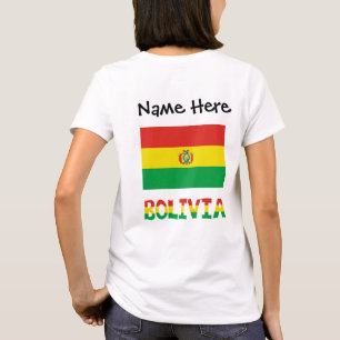 Bolivia Bolivian Flag Personalised  T-Shirt