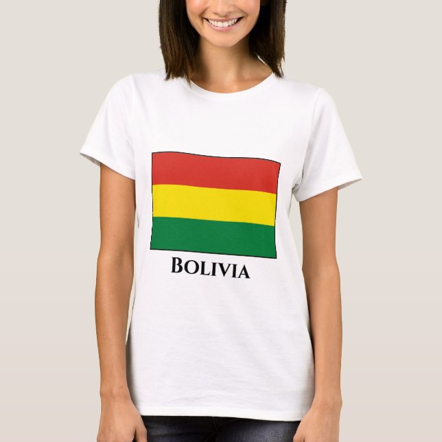 Bolivia (Bolivian) Flag T-Shirt (Front)