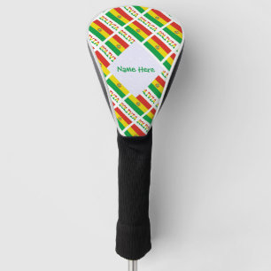 Bolivia Bolivian Flag Tiled Green Personalised  Golf Head Cover