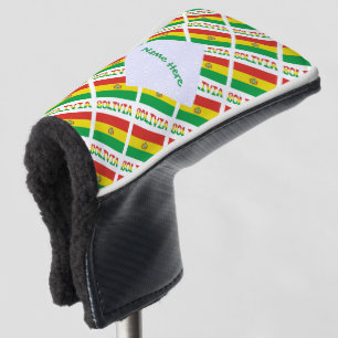 Bolivia Bolivian Flag Tiled Green Personalised  Golf Head Cover