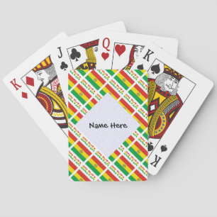 Bolivia Bolivian Flag Tiled Personalised Playing Cards