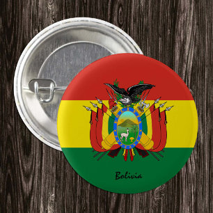 Bolivia button, patriotic Bolivian Flag fashion 3 Cm Round Badge
