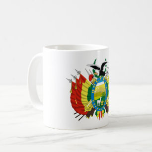 Bolivia country coat arms symbol emblem flag coffee mug