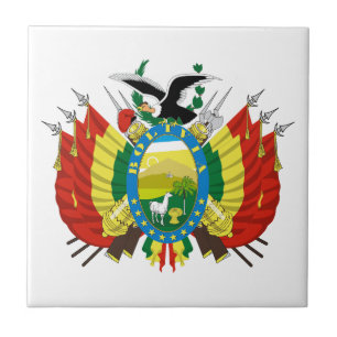 Bolivia country coat arms symbol emblem flag tile