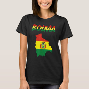 Bolivia Country Map Flag Bolivia Bolivian Flag Sou T-Shirt