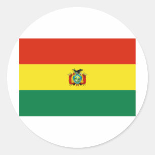 Bolivia Flag BO Classic Round Sticker