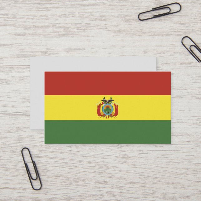 Bolivia flag business card (Front/Back In Situ)