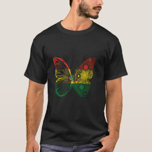Bolivia Flag Butterfly Bolivian Roots Bolivian Pri T-Shirt