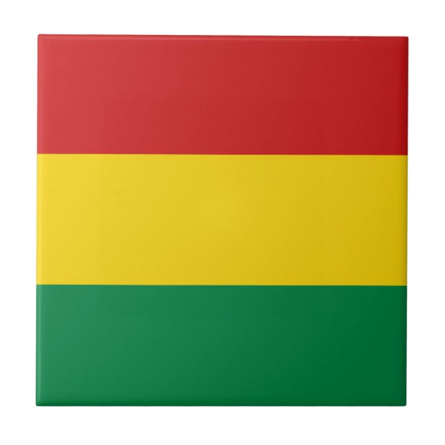 Bolivia Flag Ceramic Tile (Front)