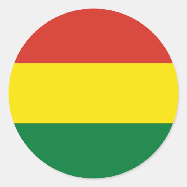 Bolivia Flag Classic Round Sticker (Front)