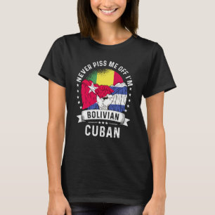 Bolivia Flag Cuba Grown  Humor Citizen Pride T-Shirt