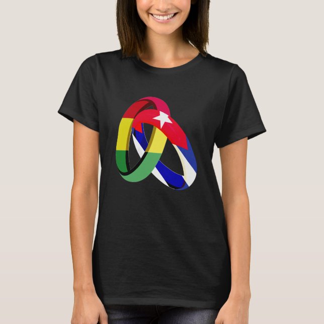 Bolivia Flag Cuba Grown Ring Marriage Wedding T-Shirt (Front)