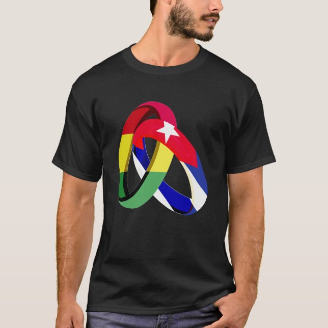 Bolivia Flag Cuba Grown Ring Marriage Wedding T-Shirt (Front)