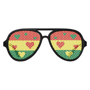 Bolivia Flag Fun Patriotic Aviator Sunglasses