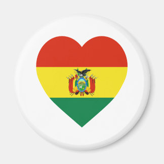 Bolivia Flag Heart Magnet