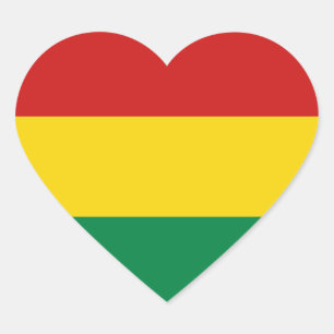 Bolivia Flag Heart Sticker