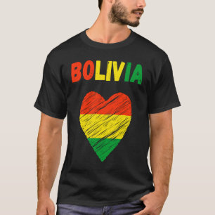 Bolivia Flag Holiday Bolivia Heart Bolivian Flag T-Shirt