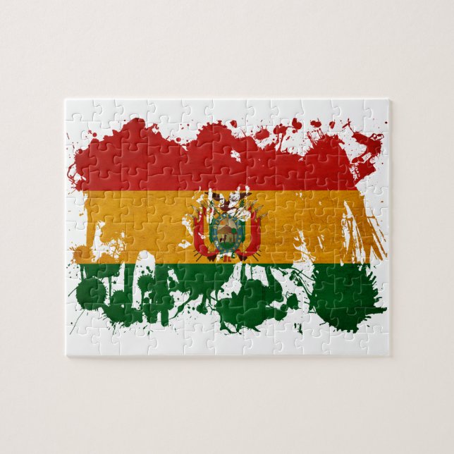 Bolivia Flag Jigsaw Puzzle (Horizontal)