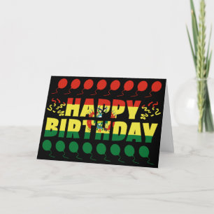 Bolivia Flag Patriotic Birthday Card
