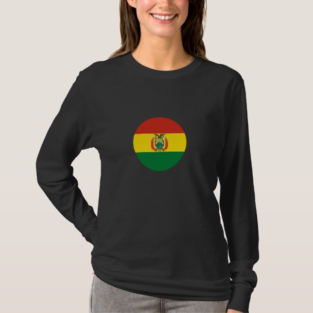 Bolivia Flag Proud Bolivian T-Shirt (Front)