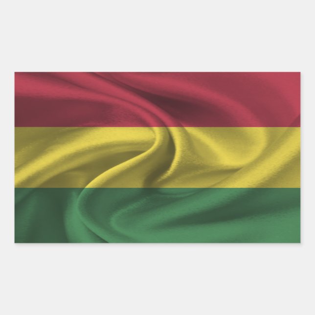 Bolivia Flag Rectangular Sticker (Front)