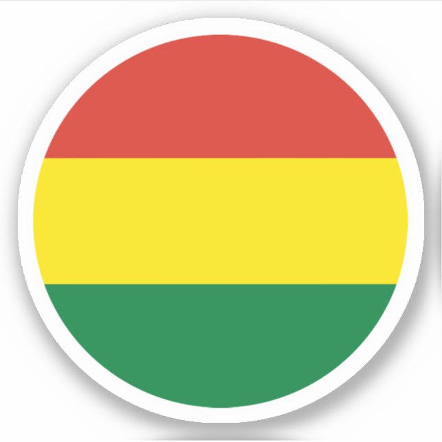 Bolivia Flag Round Sticker (Front)
