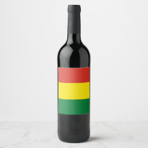 Bolivia Flag Wine Label