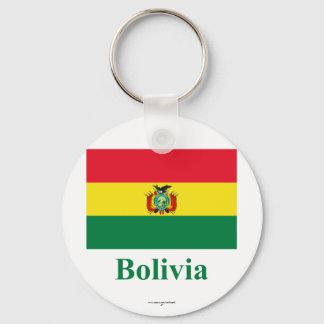 Bolivia Flag with Name Key Ring