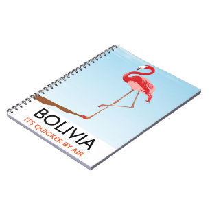 Bolivia Flamingo travel poster Notebook