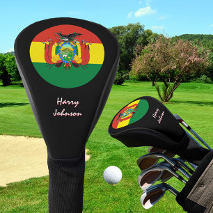 Bolivia Golf Clubs Covers, Bolivian Flag, Name Head Cover