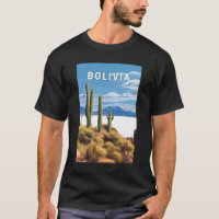 Bolivia Illustration Travel Art Vintage