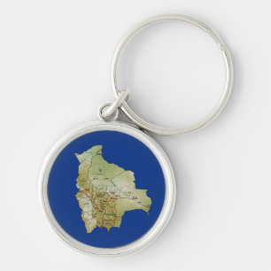 Bolivia Map Keychain