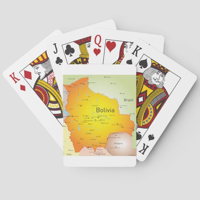 Bolivia Map Playing Cards (Back)