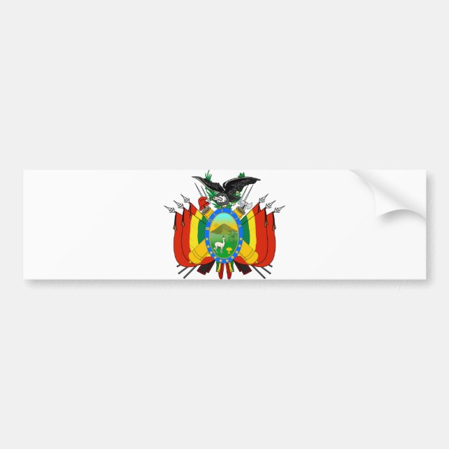 Bolivia Official Coat Of Arms Heraldry Symbol Bumper Sticker (Front)