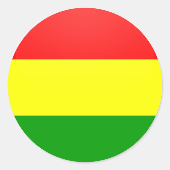 Bolivia quality Flag Circle Classic Round Sticker (Front)