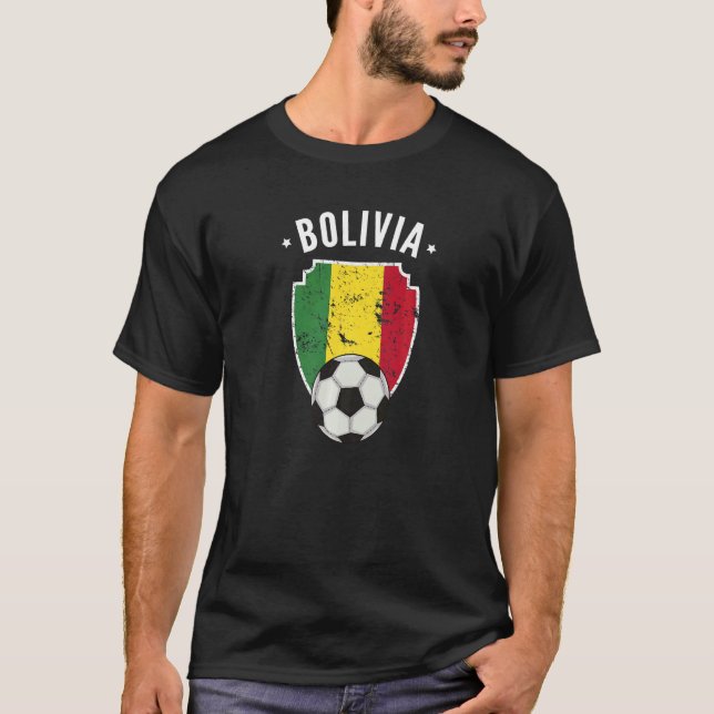 Bolivia Soccer Bolivia Flag Football Bolivian Prid T-Shirt (Front)