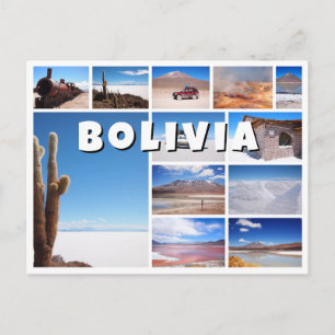 Bolivia souvenir photo collage postcard