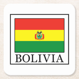 Bolivia Square Paper Coaster