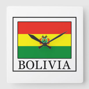 Bolivia Square Wall Clock