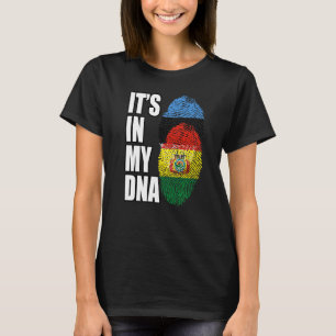 Bolivian And Estonian Mix DNA Flag Heritage T-Shirt