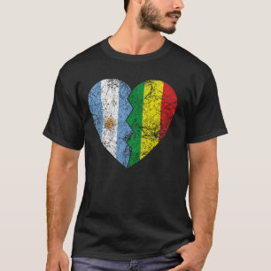 Bolivian Argentinian Flag Heart Argentina Bolivia T-Shirt