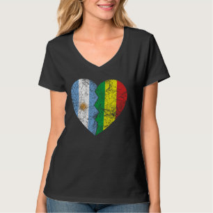 Bolivian Argentinian Flag Heart Argentina Bolivia T-Shirt