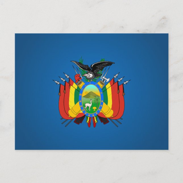 Bolivian coat of arms postcard (Front)