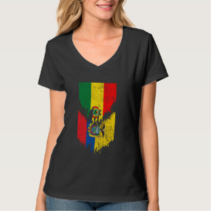 Bolivian Ecuadorian Flags Ripped Torn Bolivia Ecua T-Shirt