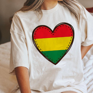 Bolivian Flag Heart Tri-Blend Shirt