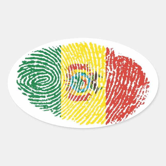 Boliviano/ Boliviana Oval Sticker (Front)