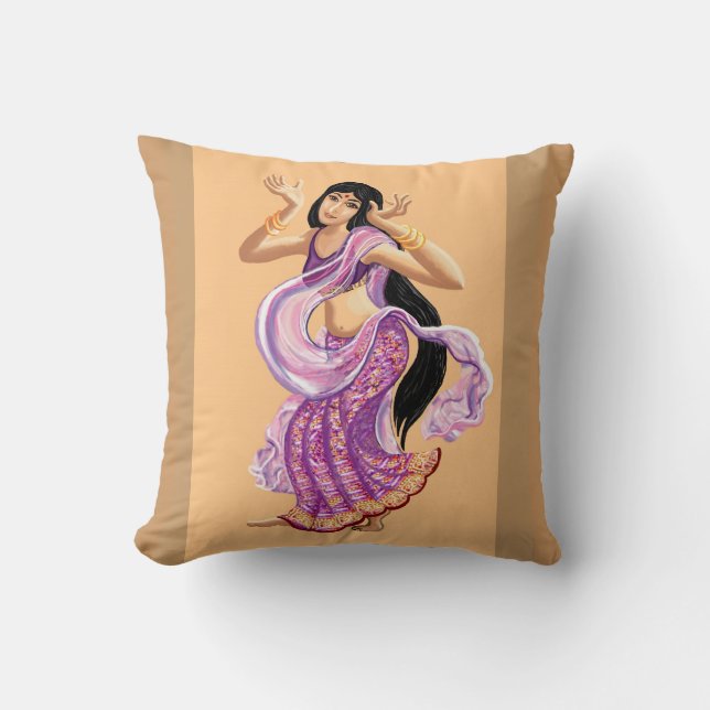 Bollywood Indian dancer Cushion (Front)