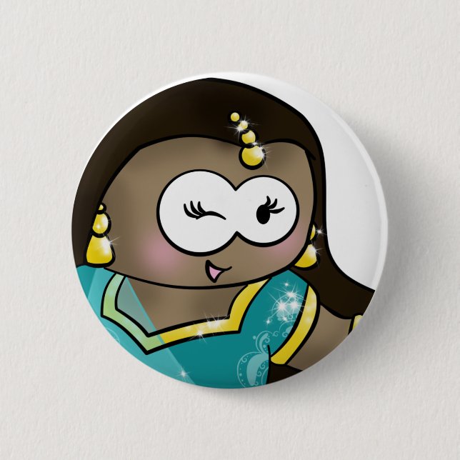bollywood round button (Front)